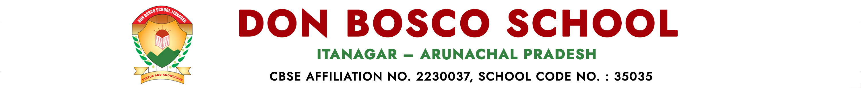 Don Bosco School Itanagar Header